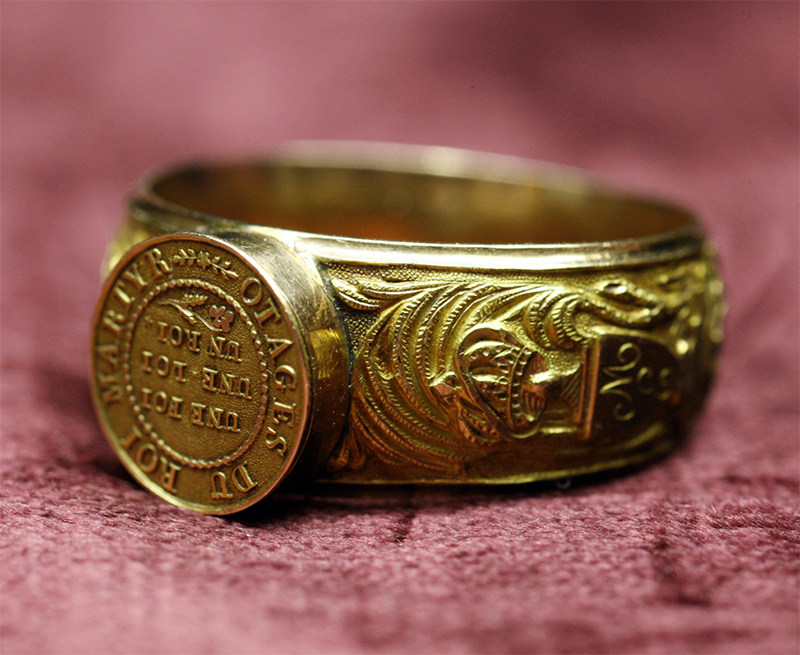 レア　恋のから騒ぎ　明石家さんま　本物！記念品　卒業記念　指輪　リング Antique Gallery Soleil アンティークジュエリー / Une foi, une